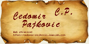 Čedomir Pajković vizit kartica